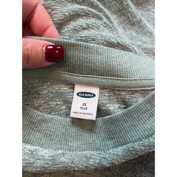 Old Navy Womens 2X Pullover Sweater 3/4 Sleeve Mint Green N8 - Picture 3 of 8
